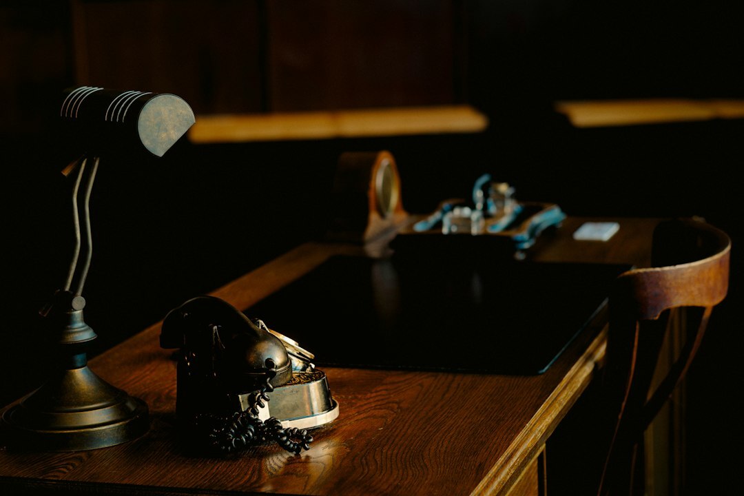 vintage typewriter on desk