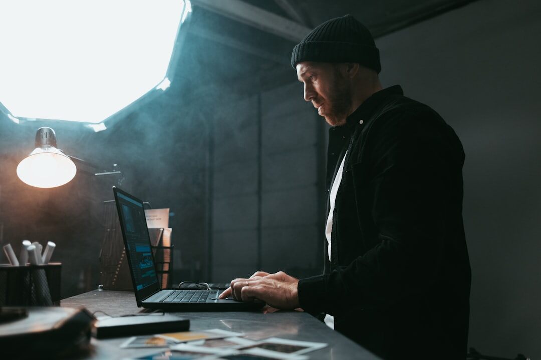 mysterious writer at desk