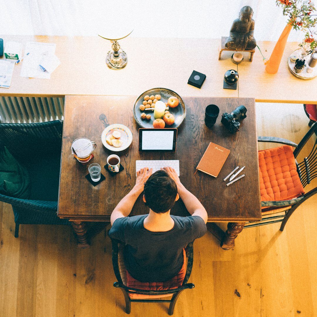 writer at desk